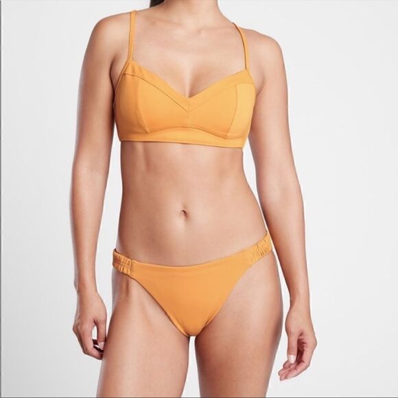 NWT Athleta Sculpted Medium Bottom Abyssinian Yellow Bikini Swimsuit! ☀️ - Picture 1 of 5